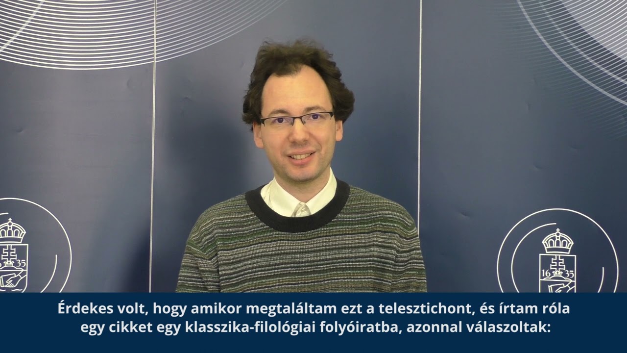 Ábel Tamás on Acrostics and Telestichs in Latin Literature