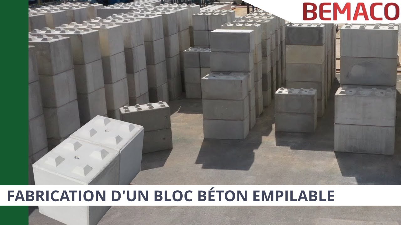 Fabrication des blocs béton empilables