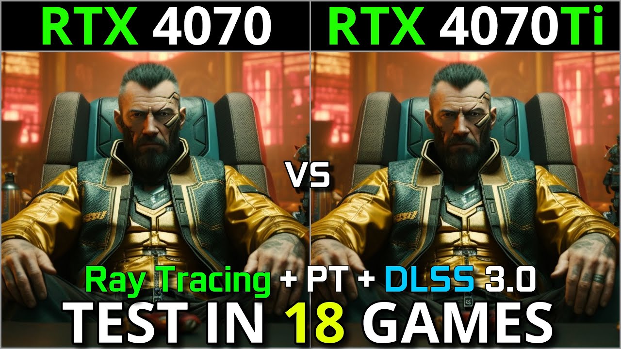 RTX 4070 vs RTX 4070 Ti | Test in 18 Games | 1440p & 2160p | Ray Tracing - Path Tracing & DLSS 3.0