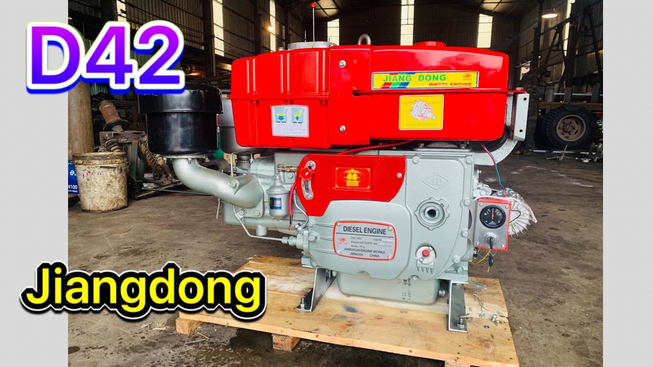 Đập Hộp Máy Nổ D42 Mã Lực JiangDong Đề. Công Tác Chuẩn Bị Lắp Xe Ba Bánh Phanh Lốc Kê. 0969688777.
