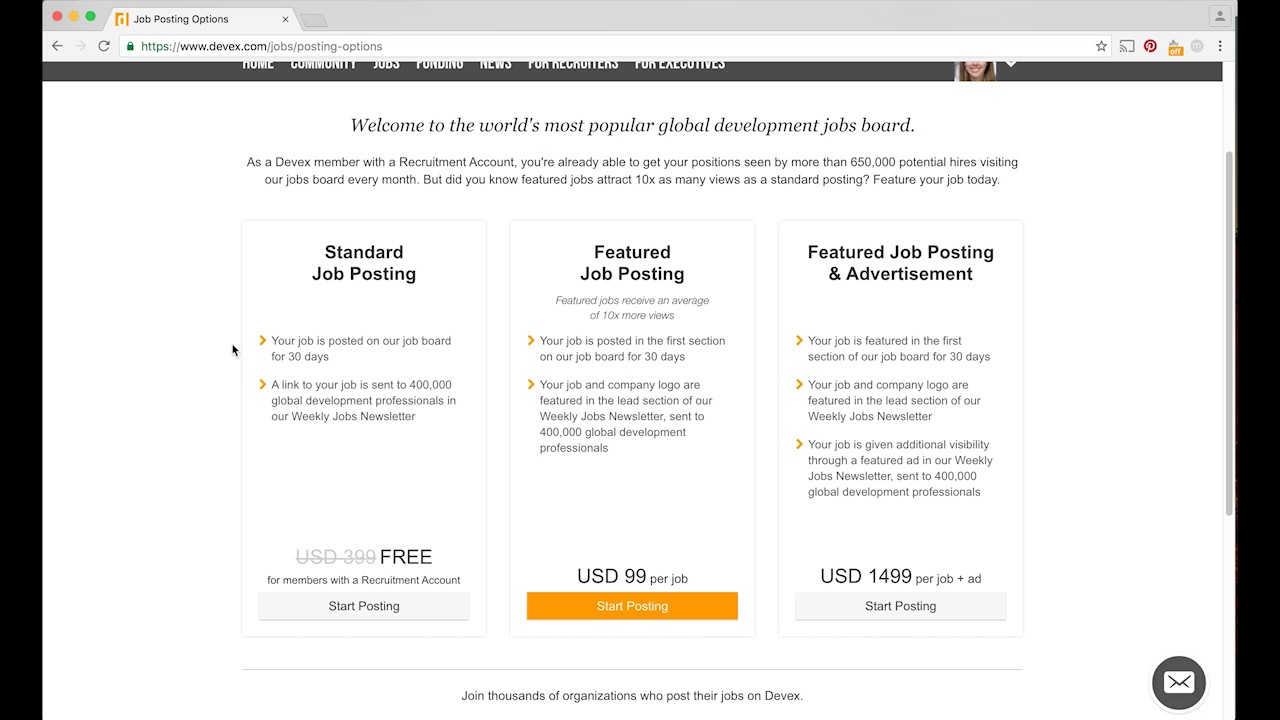 How to post a job using your Devex Recruitment Account