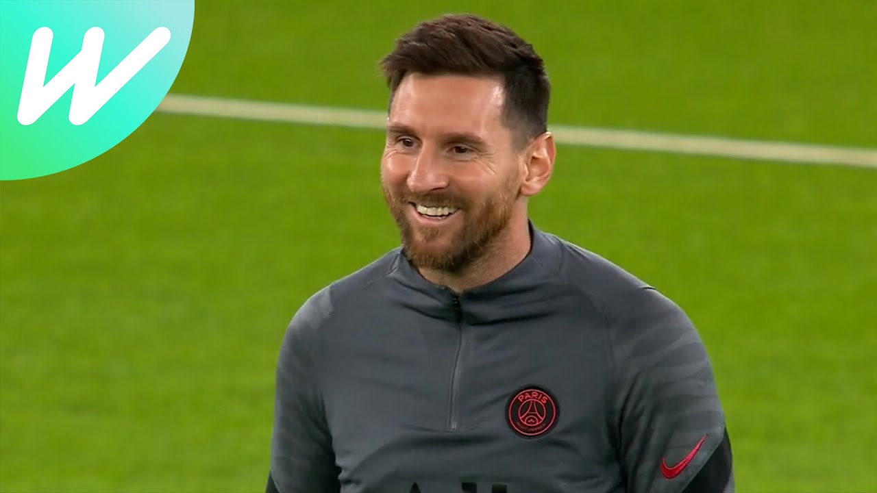 Messi, Neymar, Mbappe and PSG squad train at Etihad Stadium ahead of Man City clash | UCL | 2021/22