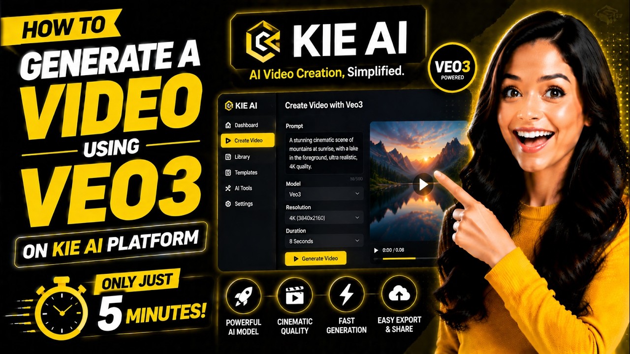 How to generate a video using Veo3 on KIE AI Platform only just in 5 minutes