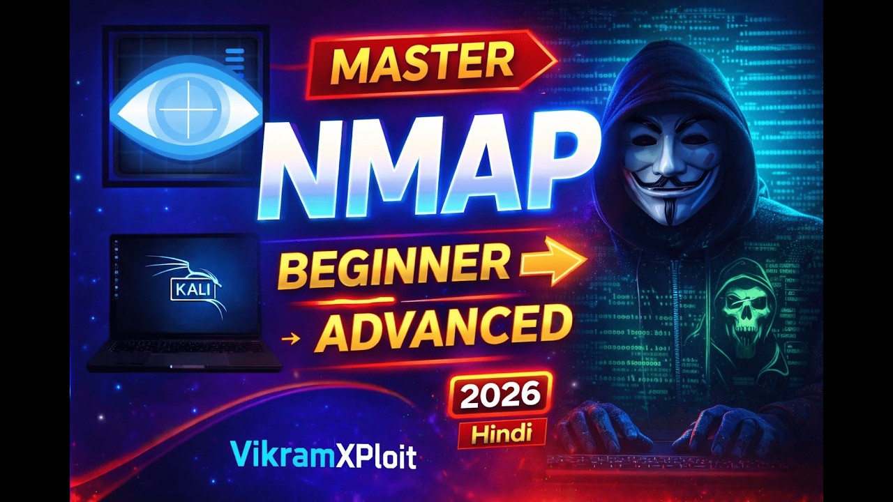 Nmap Complete Tutorial in Hindi 🔥 | Beginner to Advanced | Ethical Hacking Full Guide 2026