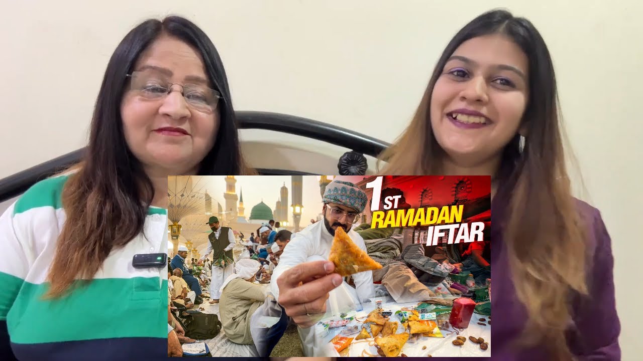 Indian Reaction on FIRST RAMADAN IFTAR In Medina Masjid An Nabawi front of Roza sharif