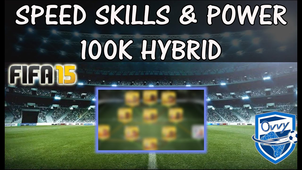 FIFA 15 100k SPEED SKILLS & POWER Hybrid Squad Builder / FUT Ultimate Team