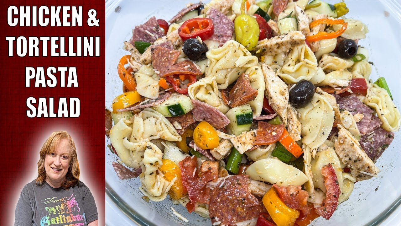ITALIAN PASTA SALAD with TORTELLINI and HOMEMADE Italian Dressing |  Perfect Summer Salad