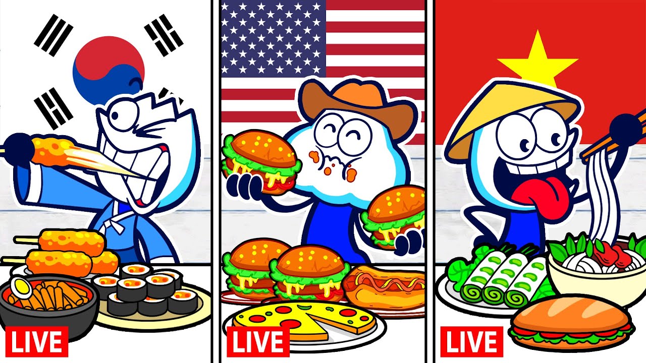 Food Tour With Max: Eating JUNK Food From Around The WORLD! 🌍 | Funny Cartoon @MaxsPuppyDogOfficial