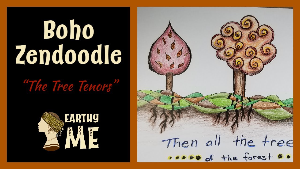 Doodle Art Tree -- Boho Zendoodle Trees
