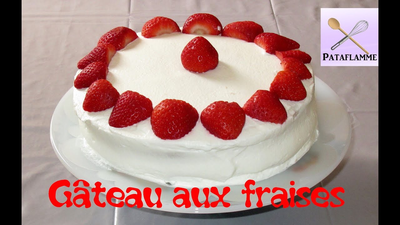 La recette du g&acirc;teau &agrave; la cr&egrave;me chantilly et aux fraises 🍓​🍰​ recette facile &agrave; faire