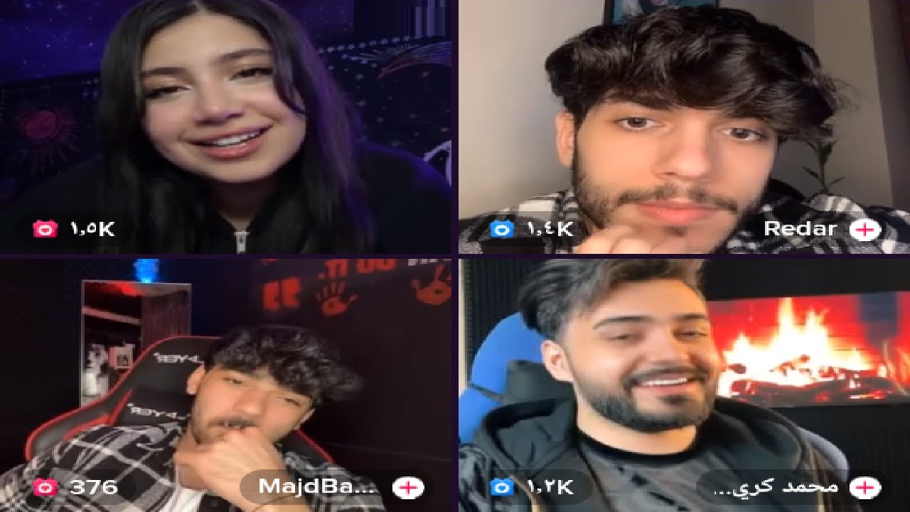 قمر الطائي و مجد بركات ❤️ 🎉 مع محمد كريم و ريدر رباعي الرباعي الاجمل 😮❤️ 2023/04/06 part 2