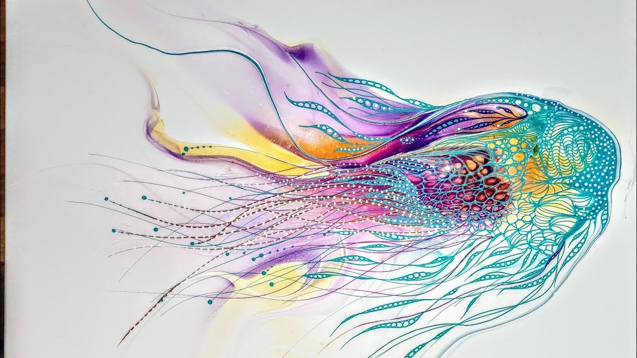 Acrylic Fluid Art 'Malia' #acrylicpouring #tlp #boomgel #posca