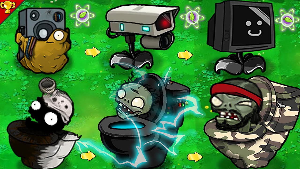 Plants vs Zombies : New Skibidi Toilet vs Cameraman vs Speakerman + TV