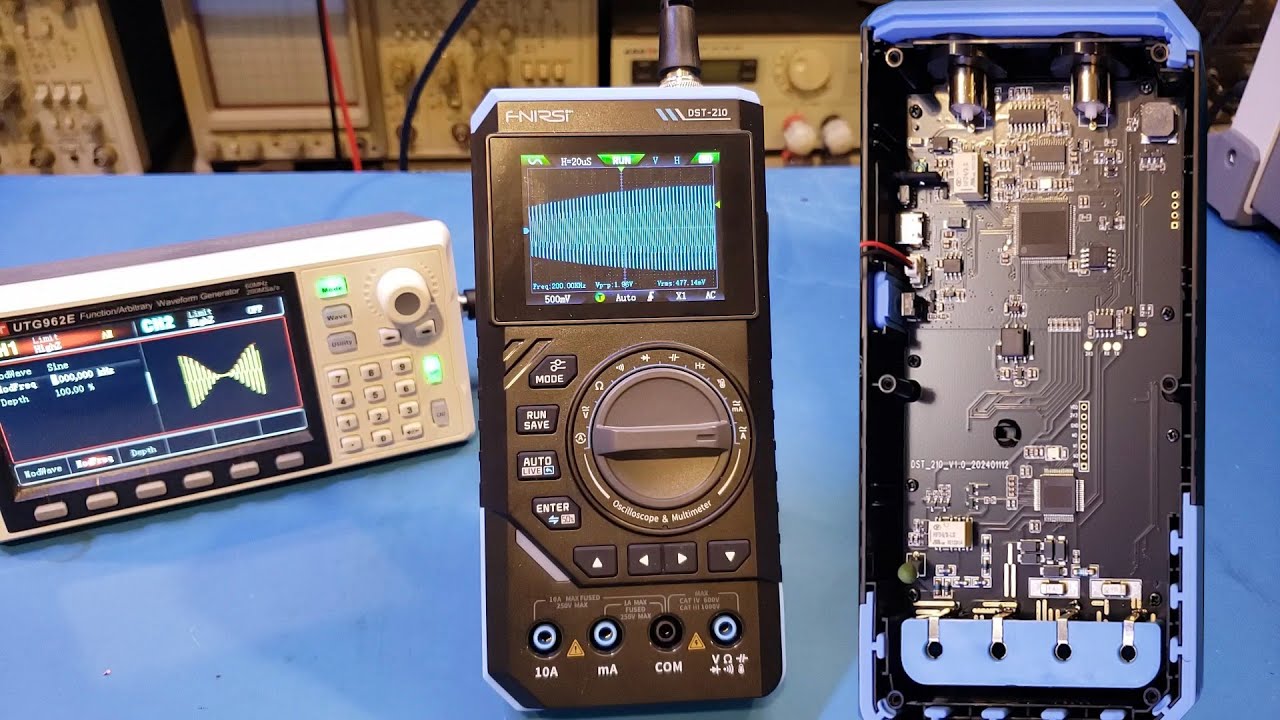 FNIRSI DST-210 3-in-1 Multimeter/Oscilloscope/Signal Generator, In-depth Review and Teardown