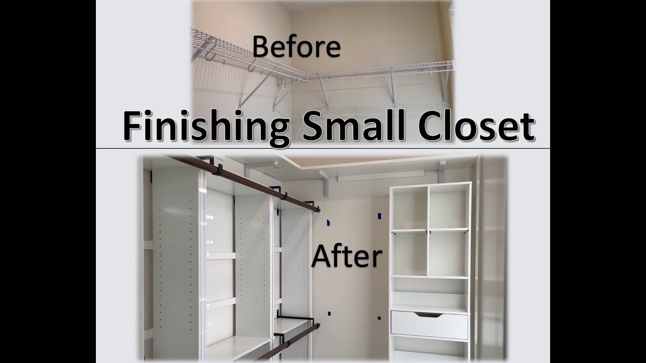 DIY Finishing Small Walk-In Closet
