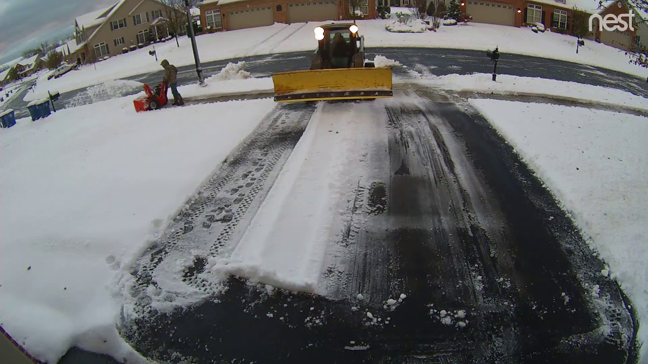 Clearing snow from driveway in 2 minutes