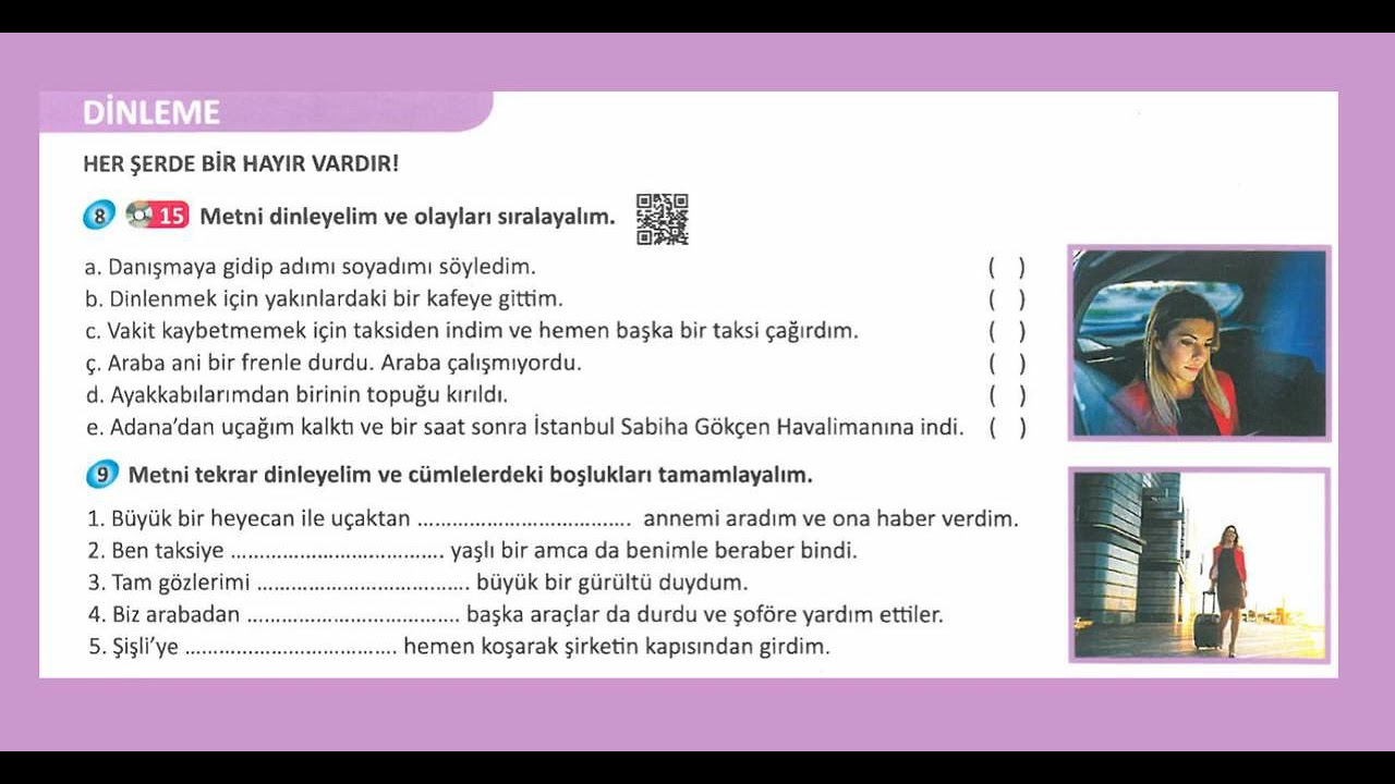 Yeni İstanbul B1: Ünite 5 Dinleme 15