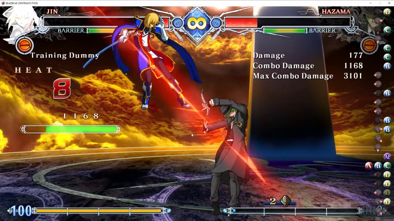 Hazama Burensou Taunt Combo
