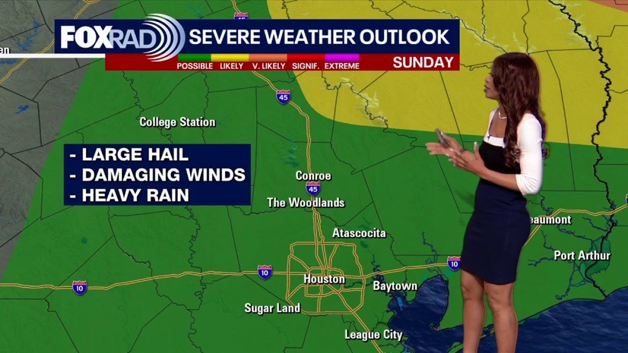 Houston weather: Slight severe weather chances Sunday
