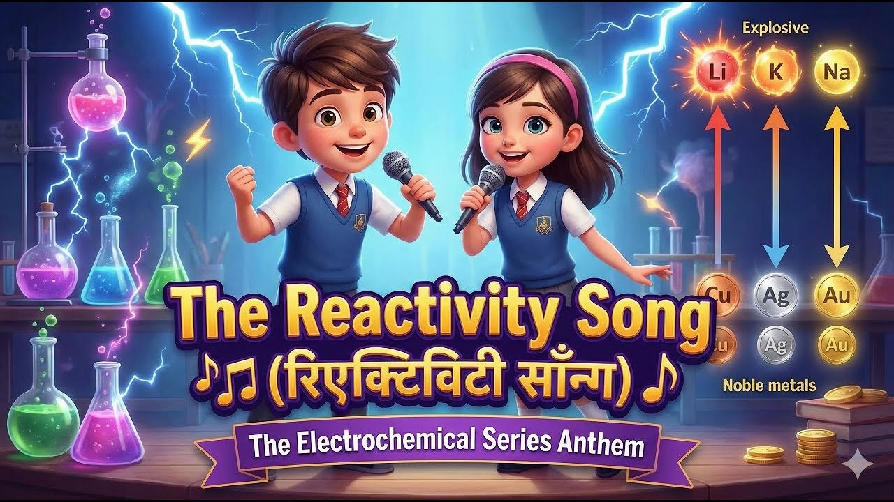 🎵 The Reactivity Song (रिएक्टिविटी सॉन्ग) | Electrochemical Series याद करने का सबसे आसान तरीका! ⚡