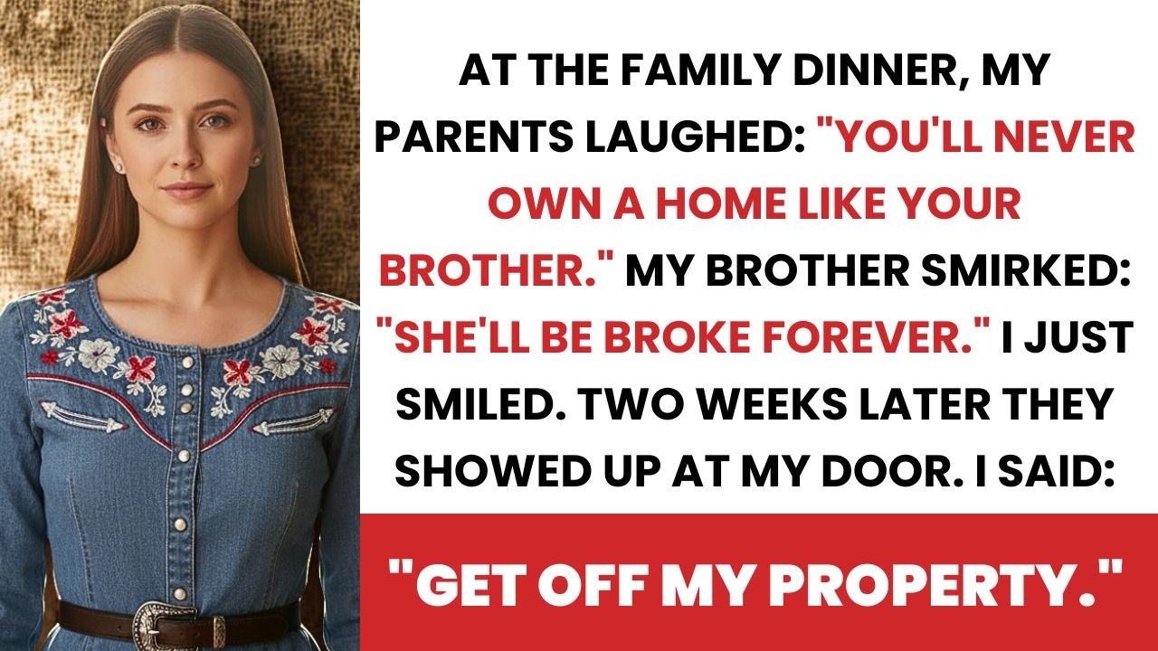 At the Family Dinner, My Parents Laughed, “You’ll Never Own a House Like Your Brother” — So I Proved