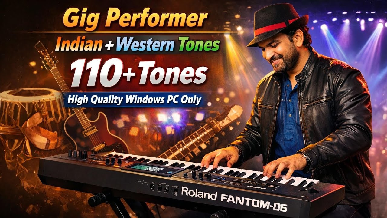 GIG PERFORMER 🔥 | (INDIAN +WESTERN) 110+ High Quality Tones  Windows PC Only | Fantom-06ROLAND