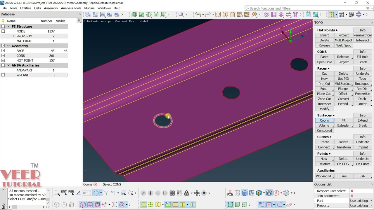 ANSA Tutorials | Geometry Defeature