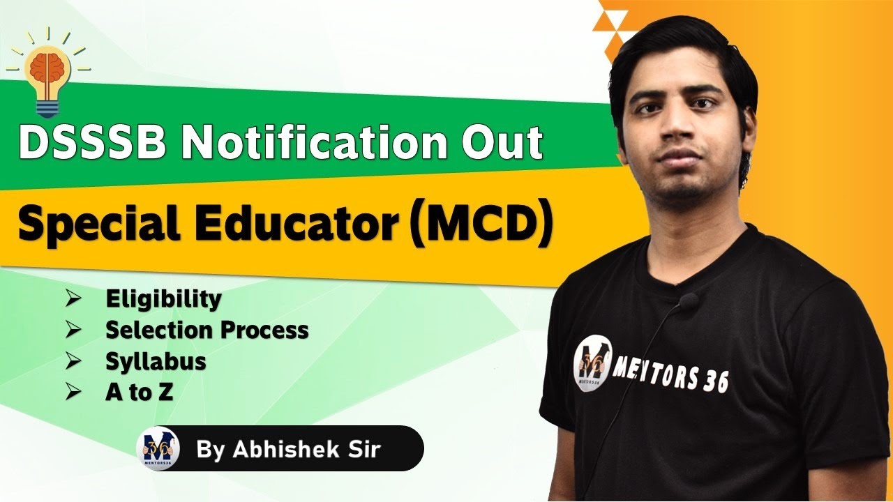 DSSSB PRT Special Educator in MCD Vacancy Out | Eligibility and Other Complete Details