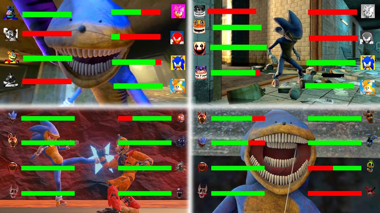 Top 6 Best SHIN SONIC TAPES vs FNaF Fight Animations