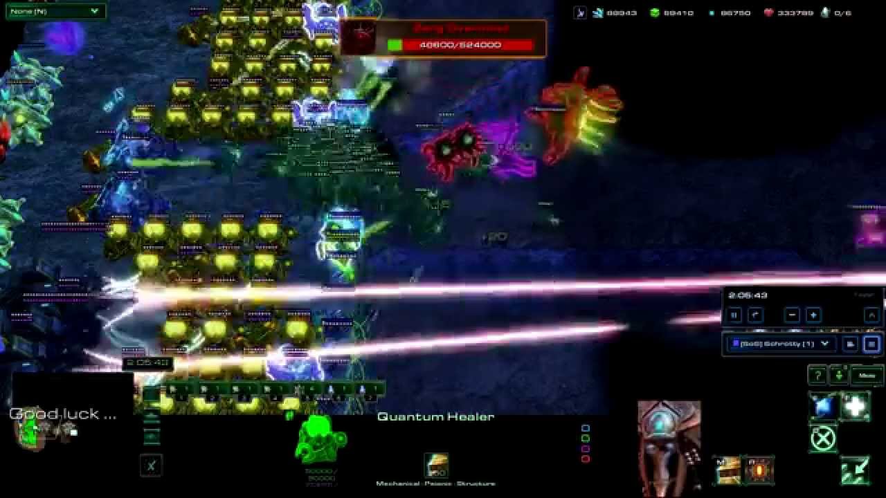 StarCraft 2 MineralZ Evolution 5.85 - 35 nights elite mode gameplay - old version