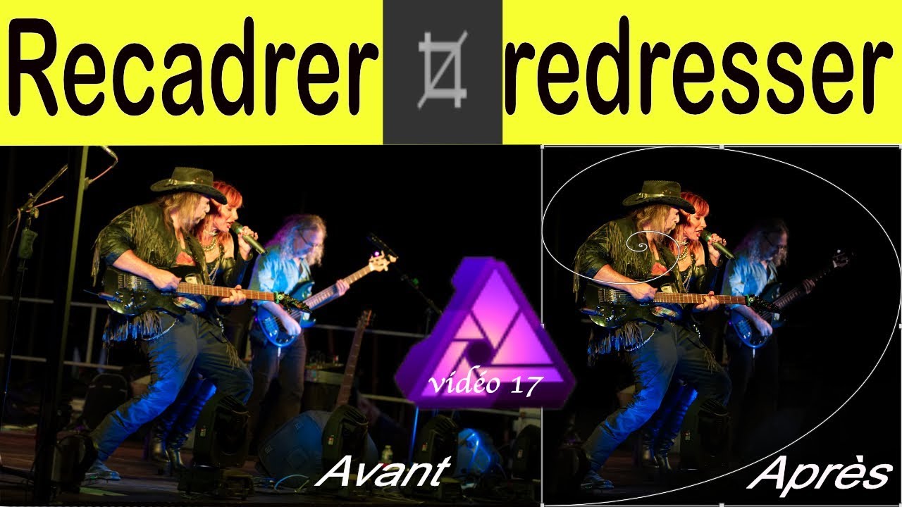 vidéo 17 tuto français Affinity photo : Recadrer, redresser une image