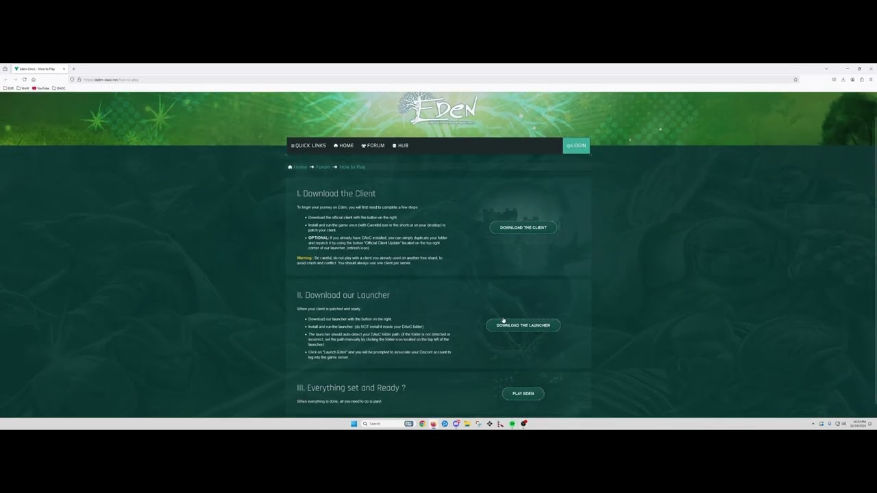 Installing Eden DAOC