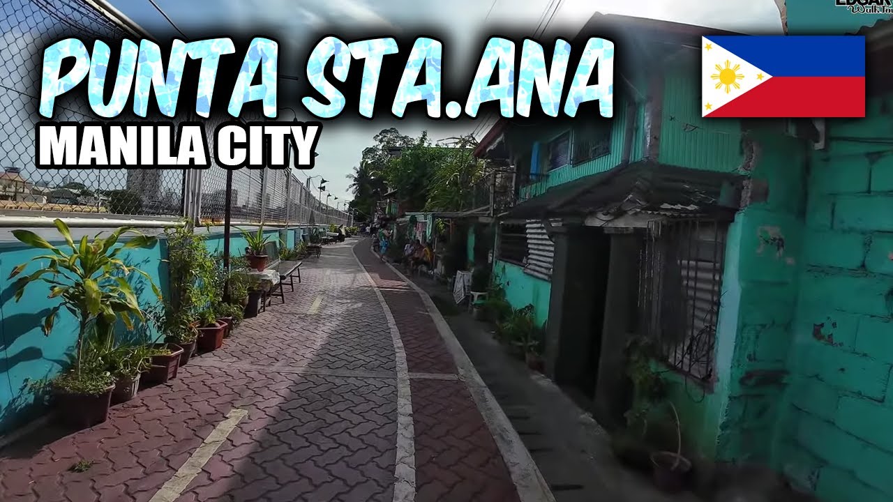 Walking at the Street Punta Sta. Ana Manila Philippines 🇵🇭