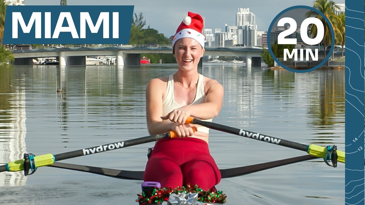 20-Minute Holiday HIIT Rowing Workout in Miami