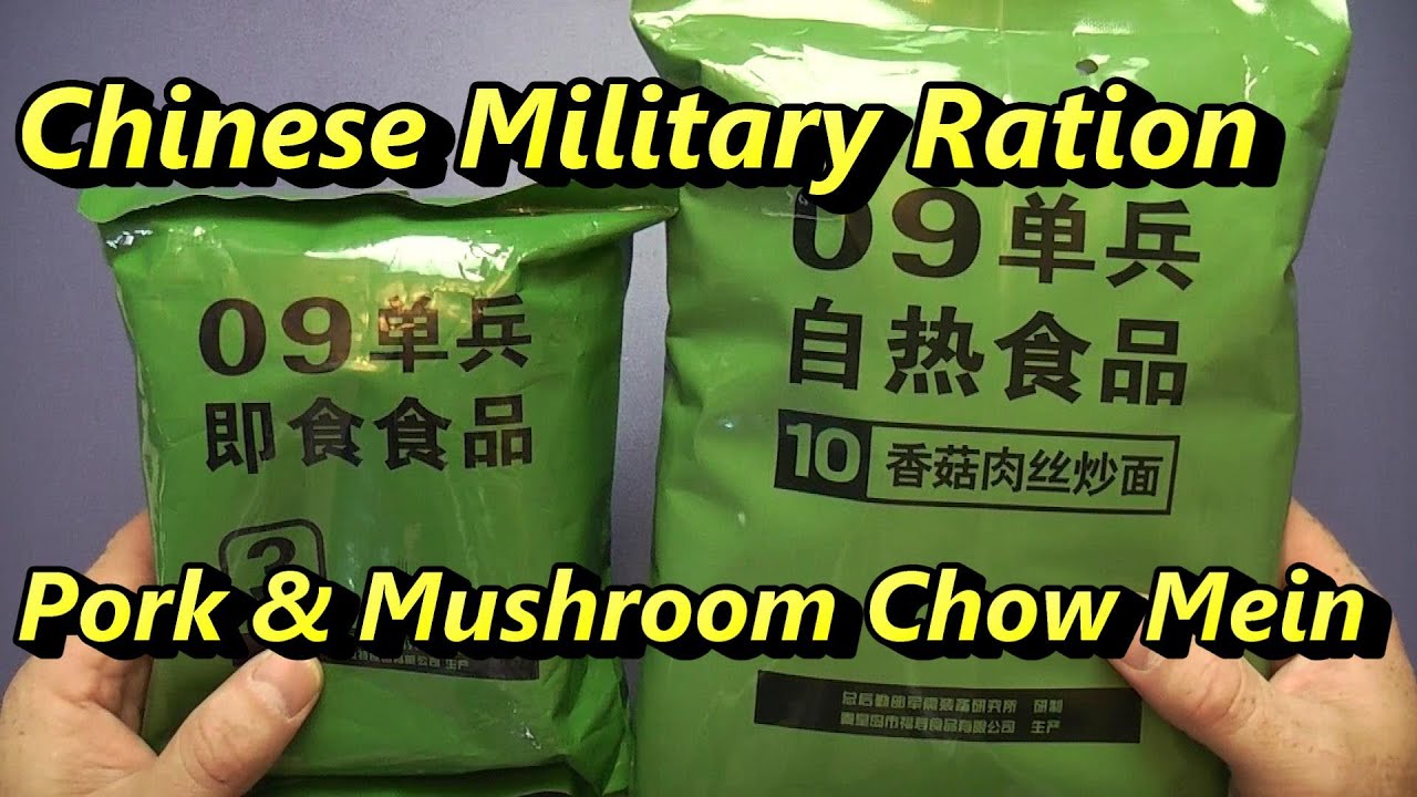 MRE Review - Chinese Army Ration - Menu 10 - Pork & Mushroom Chow Mein