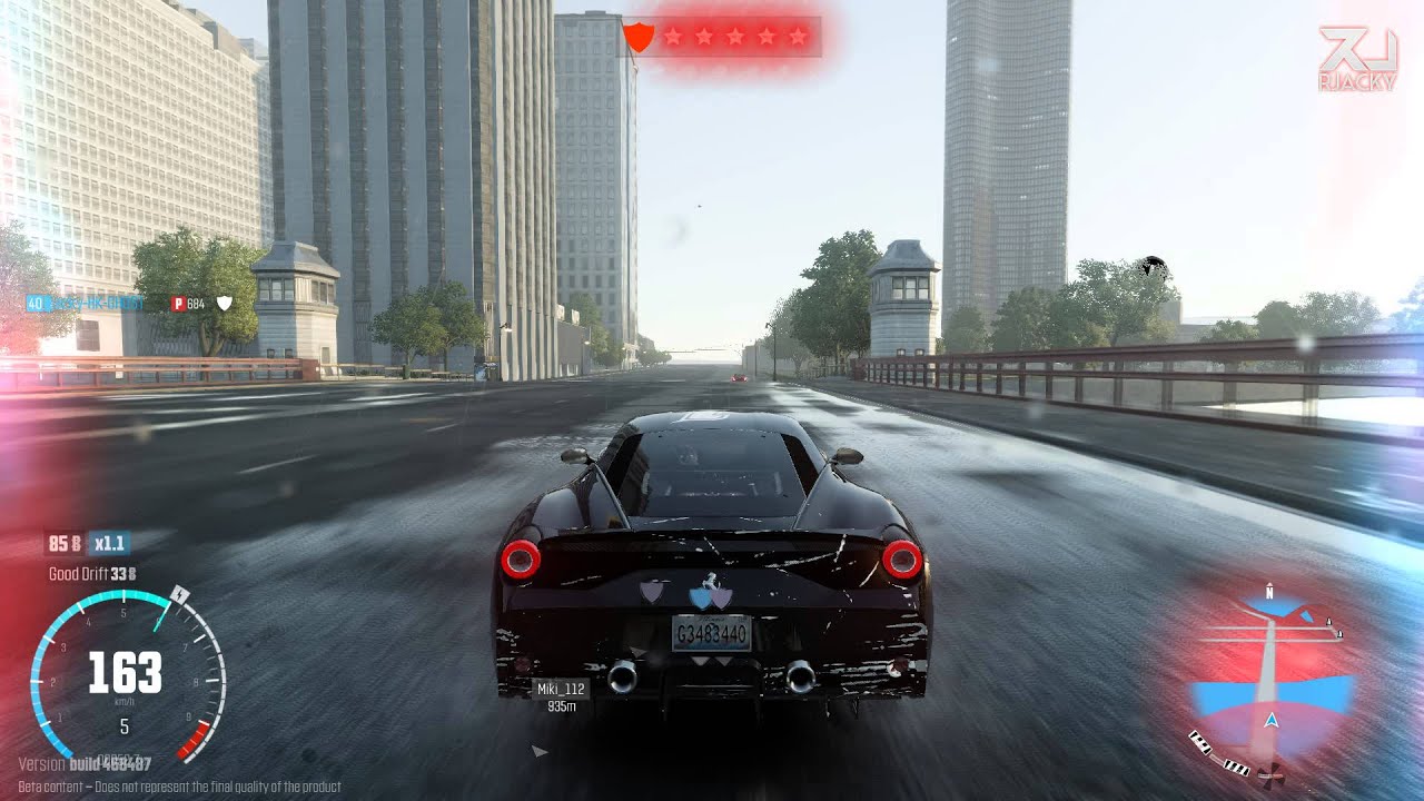 The Crew Wild Run - Chicago Ferrari 5 Stars Police Chase