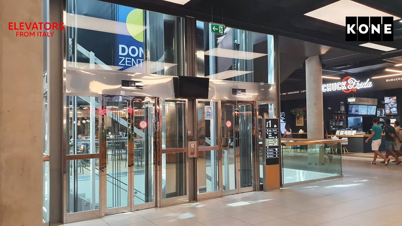 2 Special 1999 Kone Monospace MRL Traction elevators with oval Delta buttons@Vienna, Austria