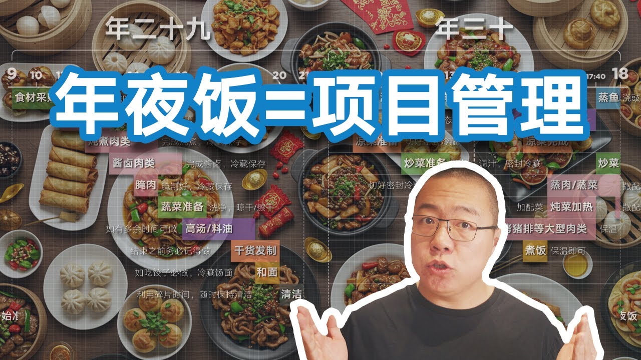 用项目管理的思路规划年夜饭｜一期视频讲清年夜饭的底层逻辑 Chinese New Year Dinner Explained