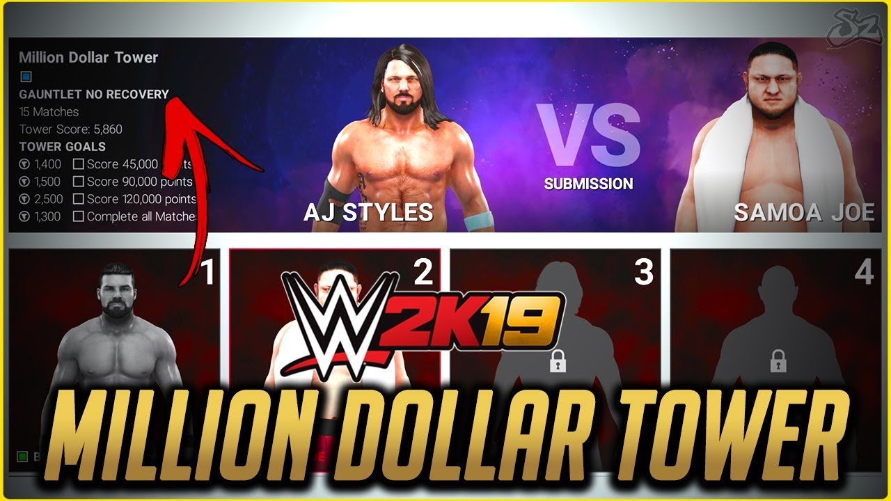 WWE 2K19 : How Difficult is the AJ Styles Million Dollar Tower? (Gameplay)