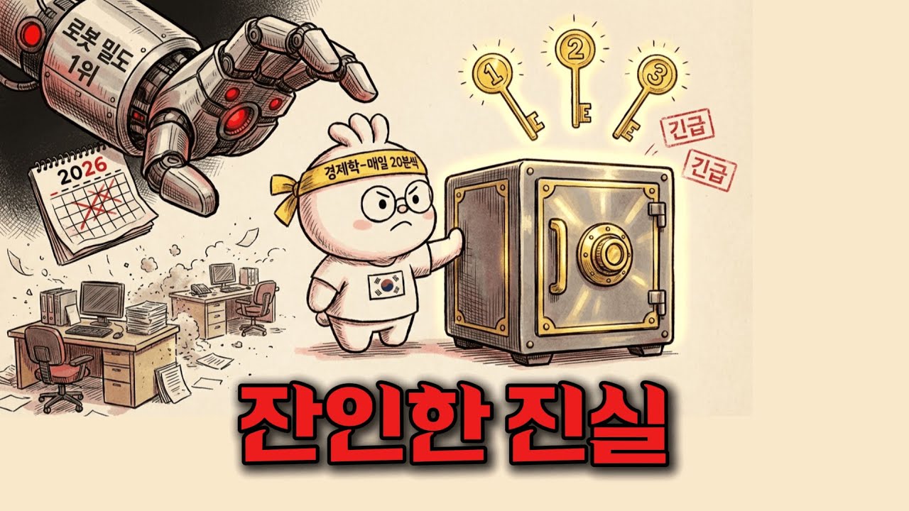 한국 로봇 밀도 세계 1위의 공포    2026년 일자리가 사라질 때, 당신의 계좌를 지킬 |경제학-매일 20분씩