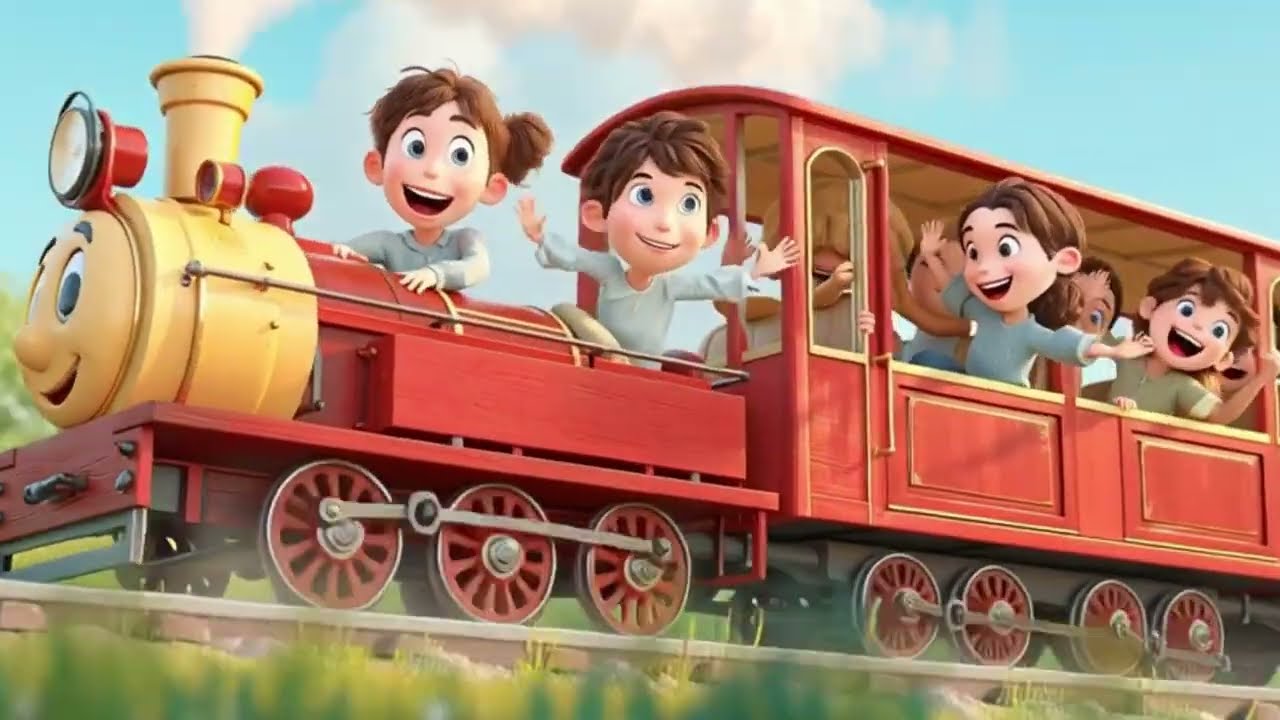 Choo Choo Train Animal Adventure 🚂🐄 | Fun Kids Animation & Nursery Rhyme Song #kidspoem
