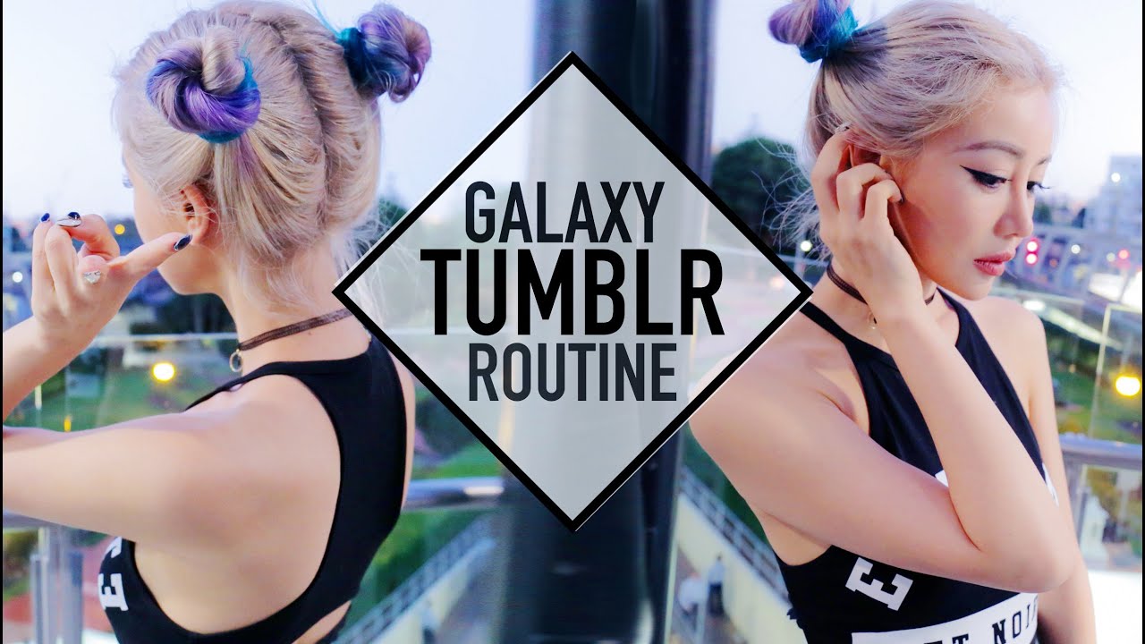 Space Buns Tumblr School Routine Makeup Hair and Outfit ☪ Wengie