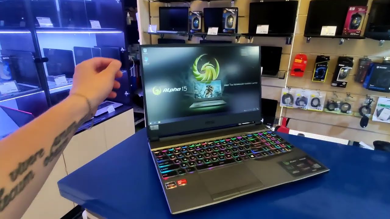 Игровой ноутбук MSI Alpha 15 AMD Ryzen 7-3750H, 16GB DDR4, 256 SSD+1TB HDD, AMD Radeon RX5500M 4GB