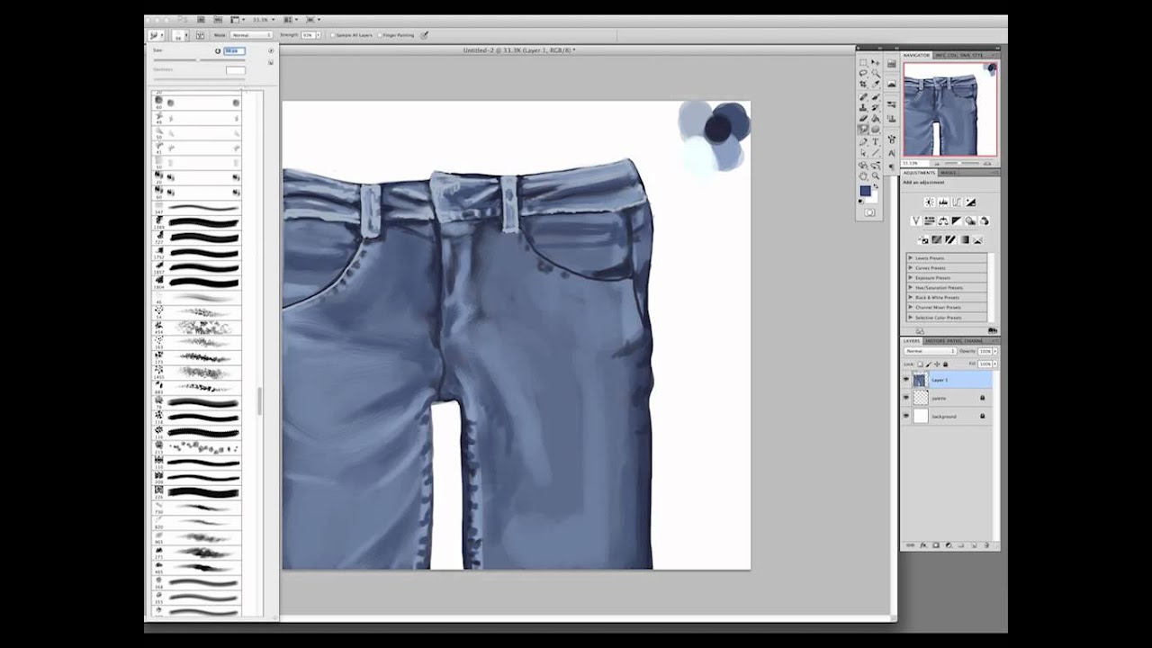 Рисуем джинсовую ткань в Photoshop, Драженка Кимпел