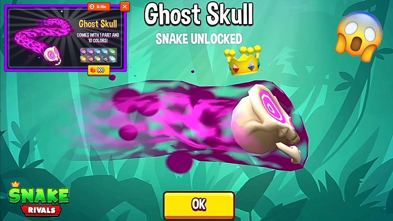Snake Rivals - New 900 Gems Worth Ghost Skull Snake Unlocked!