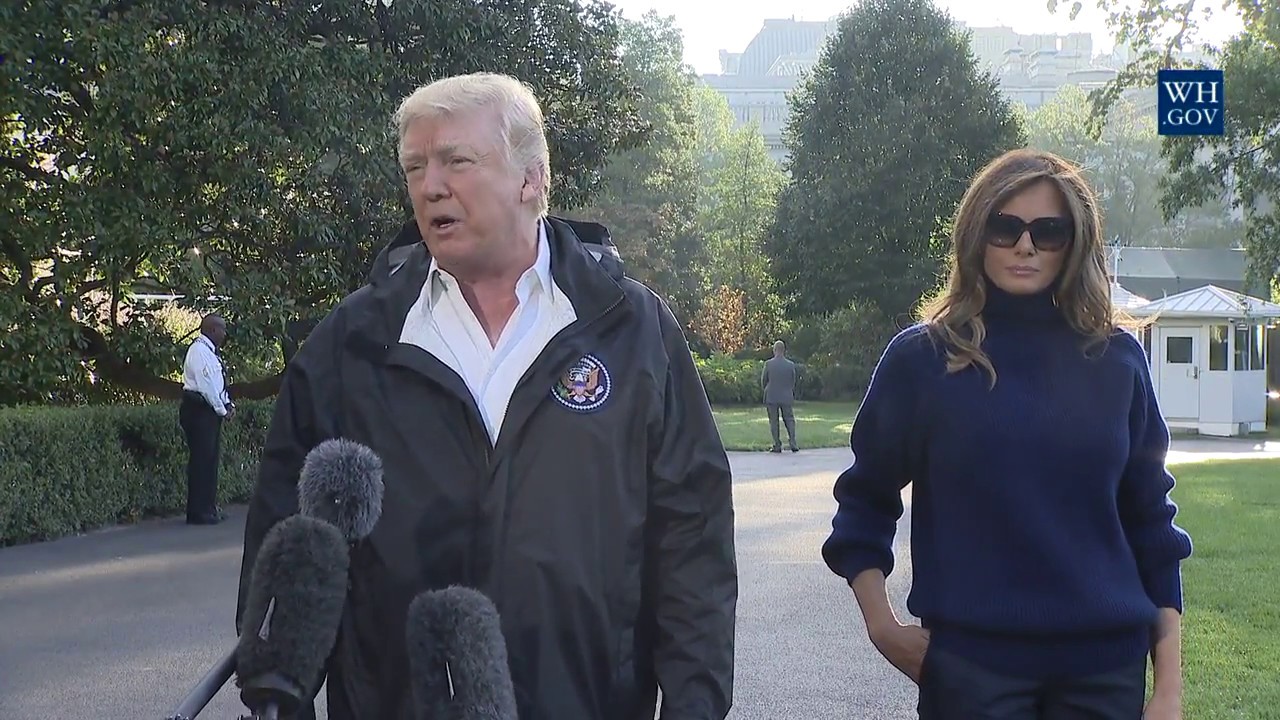 10/03/17: President Trump Delivers a Statement Upon Departure