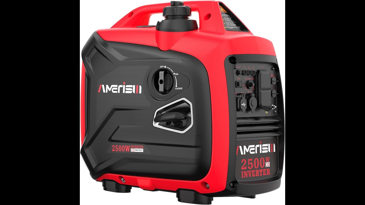 AMERISUN 2500 Watt Portable Inverter Generator with CO Sensor and Quiet Technology for Camping