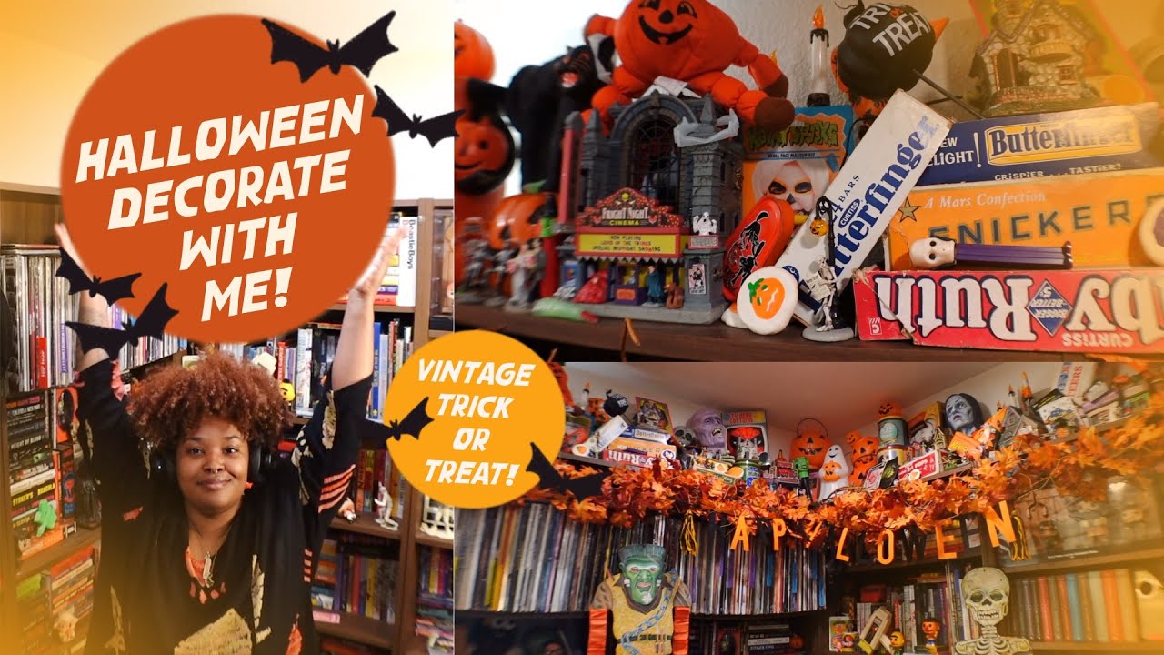 decorate for HALLOWEEN with me 2025! 🎃 cozy fall dining room! vintage halloween decor!