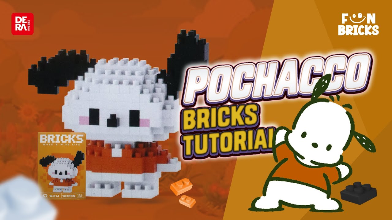 Step by Step How to Make Sanrio Pochacco Bricks W-014 | Dera Hobbies