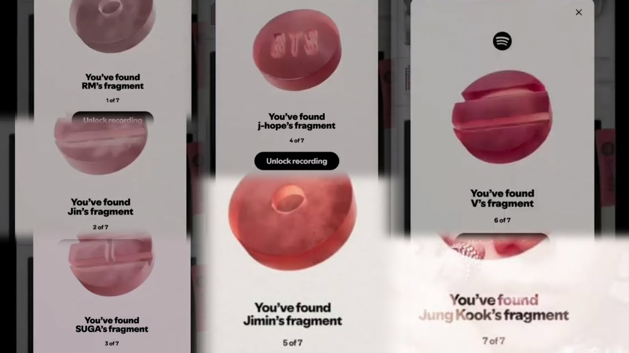 ALL BTS SPOTIFY FRAGMENTS RECORDING COLLECTION📌🎦Eng SUB💜